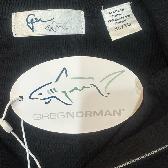 GREG NORMAN Women’s Black Polo Ribbed Collar Gold Border Ribbed Waist Size XL - Picture 4 of 12